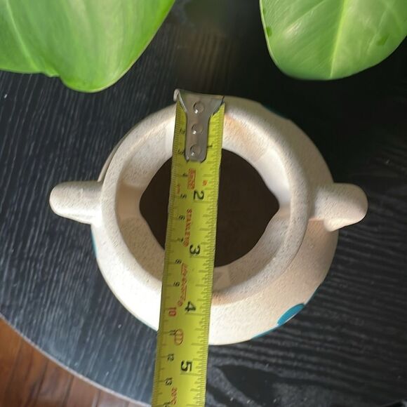 Eccolo large blue flowers handle vase plant pot table top decor house decoration - Picture 9 of 10